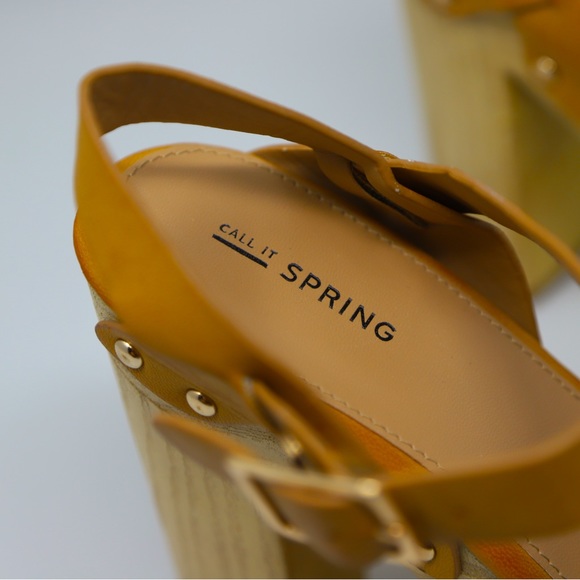 Call It Spring Wood Platform Wedges in Tan size 9 - Picture 6 of 6